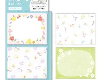 double-sided |sticky notes |flower|blossom |floral|botanical|MINDWAVE|notes|memo|tag