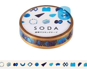 King Jim| SODA 10mm|Shapes|transparent|Washi Tape|kingjim