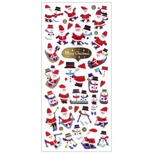 Active Corporation| Kerstman| Skiën| bladgoud| Kerstmis| stickers| zegel| 551