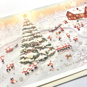 Gruß Leben Inc. | Schlittschuhlaufen| Weihnachtskarte| Blattgold| geprägt| gefaltet| mit Umschlag