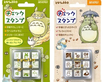 Beverly/ Mi vecino Totoro/ Autobús gato/ Totoro/ Ghibli/ 9 piezas/ mini/ madera/ juego de sellos