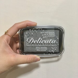 glitter|silver|shimmer Stamp Ink Pad|radiant|Shiny Metal|metallic| Japan|delicata|TSUKINEKO