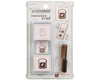 KUTSUWA| bread| dog| Hancoco Slide| Layer Stamp| penetration stamp| stackable| seal