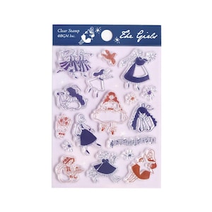 Achtergrondmuziek| Vliegende meisjes| De meisjes| clear stamp| dagboek| planner| dagboek| notitieboekje|  schema: