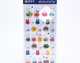 Square Miffy| Zoo Animals| Pote-Gem| gem-like| 3D| decorative| stickers| navy blue| animal