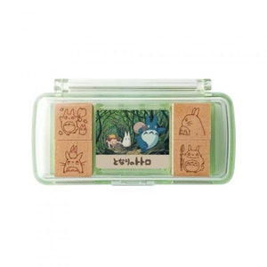 Beverly| My Neighbor Totoro| Middelste Totoro| Ghibli| 4 stuks| houten| Set ministempels