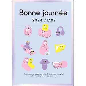 2024| Greeting Life| Barbapapa| hard cover| Weekly| B6| Calendar| schedule| planner| Diary