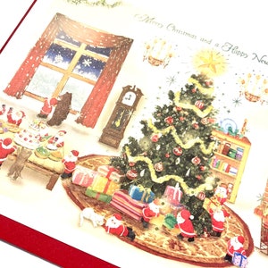 Groeten van Life Inc.| Feest| Kerstkaart| bladgoud| reliëf| gevouwen| met envelop