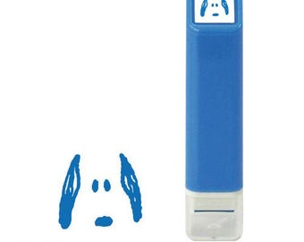KODOMO NO KAO| Peanuts| Snoopy| face| blue| Mini Stamps| seal| dog