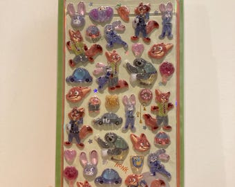 Sun-star| Disney| Zootopia| Nick| Judy| BONBON| Bon Bon Drop| plump| seal| PVC| stickers