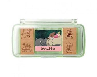 Beverly| My Neighbour Totoro| Mei-chan| Ghibli| 4pcs| wooden| Mini Stamp Ink Pad Set