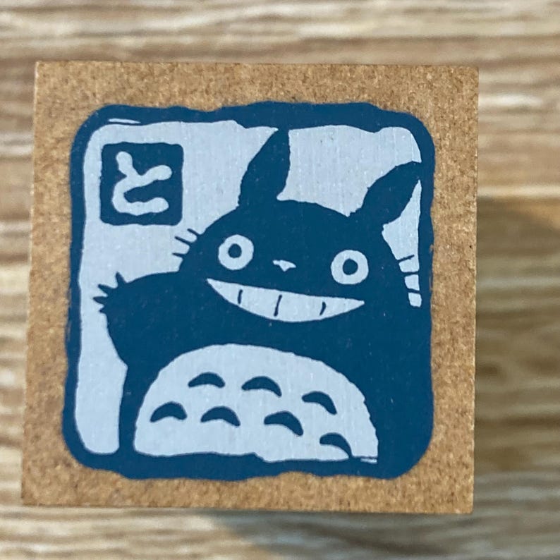 Beverly| Ghibli| 20mm| MINI Wooden Stamp| My Neighbour Totoro| Susuwatari| Lotus Leaf| Umbrella Smileと