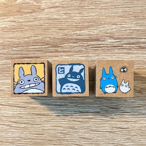Beverly| Ghibli| 20mm| MINI Wooden Stamp| My Neighbour Totoro| Susuwatari| Lotus Leaf| Umbrella image 15