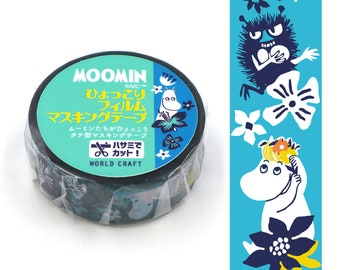 World Craft| The Moomins| Flower Blue| film clear tape| masking tape| transparent