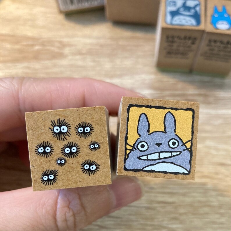 Beverly| Ghibli| 20mm| MINI Wooden Stamp| My Neighbour Totoro| Susuwatari| Lotus Leaf| Umbrella image 16