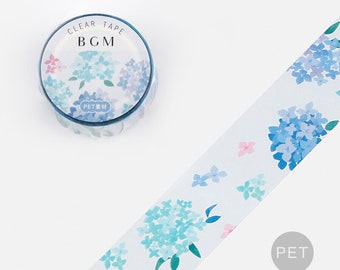 BGM| transparent | White Flower| Daisy | PET | 20mm Washi Tape |masking tape |Washi Paper|pet tape| bgm tape