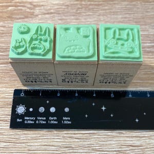 Beverly| Ghibli| 20mm| MINI Wooden Stamp| My Neighbour Totoro| Susuwatari| Lotus Leaf| Umbrella image 17