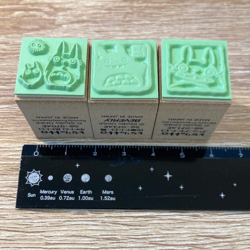 Beverly| Ghibli| 20mm| MINI Wooden Stamp| My Neighbour Totoro| Susuwatari| Lotus Leaf| Umbrella image 17
