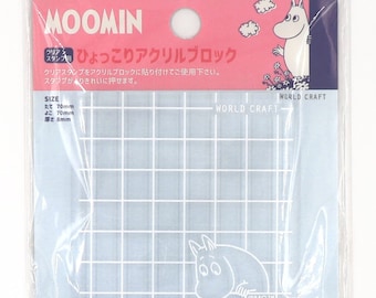 World Craft| The Moomins| 10mm| Grid| Transparency| Acrylic Block| Clear Stamp| block