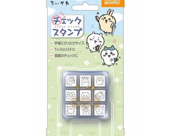 Beverly| Chiikawa| Hachiware| Usagi| nagano| 9pcs| mini| wooden| stamp set