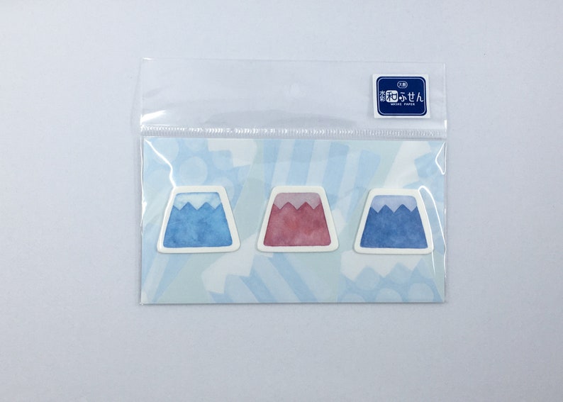 fuji washi japanese paper Mount Fuji mini Die-cut sticky note pad memo