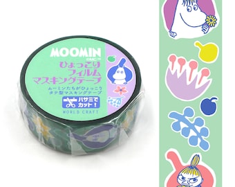 World Craft| The Moomins| Flower Light Green| film clear tape| masking tape| transparent