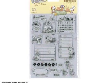 KODOMO NO KAO| Peanuts| Snoopy| Brothers| Clear Stamp