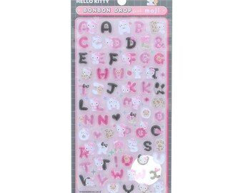 Sun-star| Sanrio| Hello Kitty| Cool Pink| alphabet| BONBON| Bon Bon Drop| plump| seal| PVC| stickers