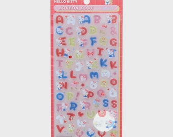 Sun-star| Sanrio| Hello Kitty| Classic| alphabet| BONBON| Bon Bon Drop| plump| seal| PVC| stickers