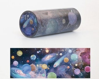 BGM|  space| wide |100mm Washi Tape| galaxy| outer space| universe  |masking tape |Washi Paper