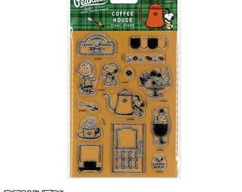 KODOMO NO KAO| Peanuts| Snoopy| Coffee House| cafe| Clear Stamp
