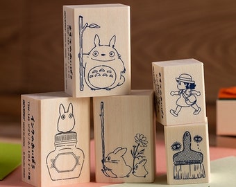 Beverly| My Neighbour Totoro| Susuwatari| Mei-chan| Totoro| Ghibli| Wooden Stamp
