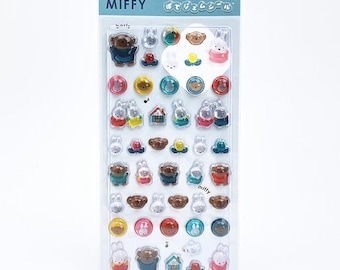 Square Miffy| Boris Bear| Pote-Gem| gem-like| 3D| decorative| stickers| green blue| balloon