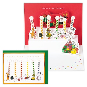 Moomin| Little My| Schnupftabak| Weihnachten| Kerzen| Goldfolie| popup| 3D