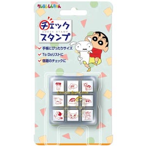 Beverly| Crayon Shin-chan| Shinnosuke| Misae| Hiroshi| Himawari| Shiro| Buriburi Zaemon| Chocobi dinosaur| 9pcs| mini| wooden| stamp set