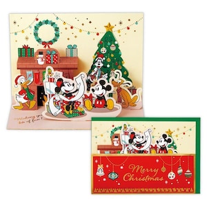 Disney| Mickey| Minnie| Donald canard | Carte de Noël| s'ouvrir