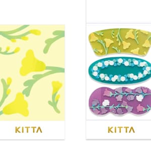 KINGJIM| KITTA| Blumenmuster| klar| HAUSTIER| Stundenplan Sticker| Siegel| Notizbuch| dekorieren| Kartengestaltung | Terminbuch| Scrapbooking| Handgemacht