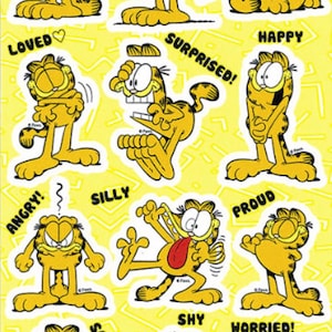 Japón/Okutan/emociones/Garfield/Odie/Jim Davis/gato perezoso/Pegatinas/sellos/decoración/neko