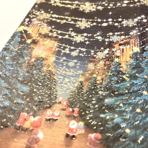Groeten van Life Inc.| Kerstboomlaan| Kerstkaart| bladgoud| reliëf| gevouwen| met envelop