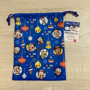 Disney | Micky| Minnie | Donald Duck | Weihnachten| BLAU| Kordelzugbeutel