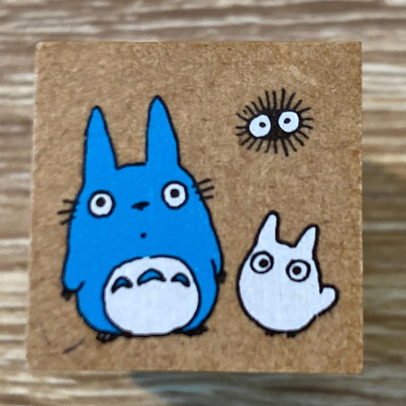 Beverly| Ghibli| 20mm| MINI Wooden Stamp| My Neighbour Totoro| Susuwatari| Lotus Leaf| Umbrella 2Totoro&Susuwatari