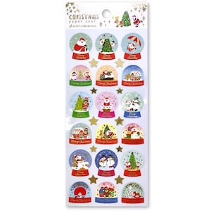 Active Corporation| snow ball| Santa Claus| gold leaf| Christmas| stickers| seal| 563