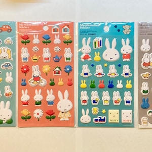 quadrado| Miffy| marshmallow| fofo| adesivo| 3D