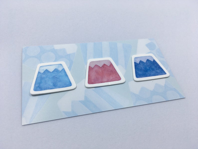 fuji washi japanese paper Mount Fuji mini Die-cut sticky note pad memo