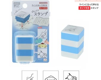 SUN-STAR | Sanrio | Cinnamoroll | Pompom Purin | Pochacco | 3 camadas | carimbo de penetração | selo