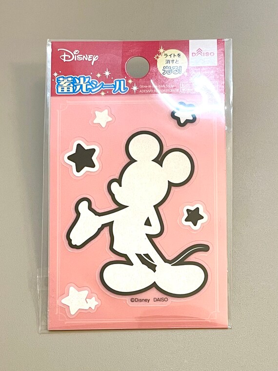 Disney Mickey Mouse Glow in the Dark Stickers Etsy