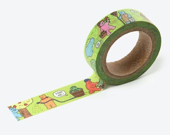 DAILYLIKE Jellybear |Paper Tape |Garten|Maksing Tape