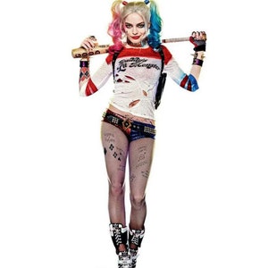 Harley Quinn Temporary Tattoos Suicide Squad Costume Halloween or Cosplay image 4