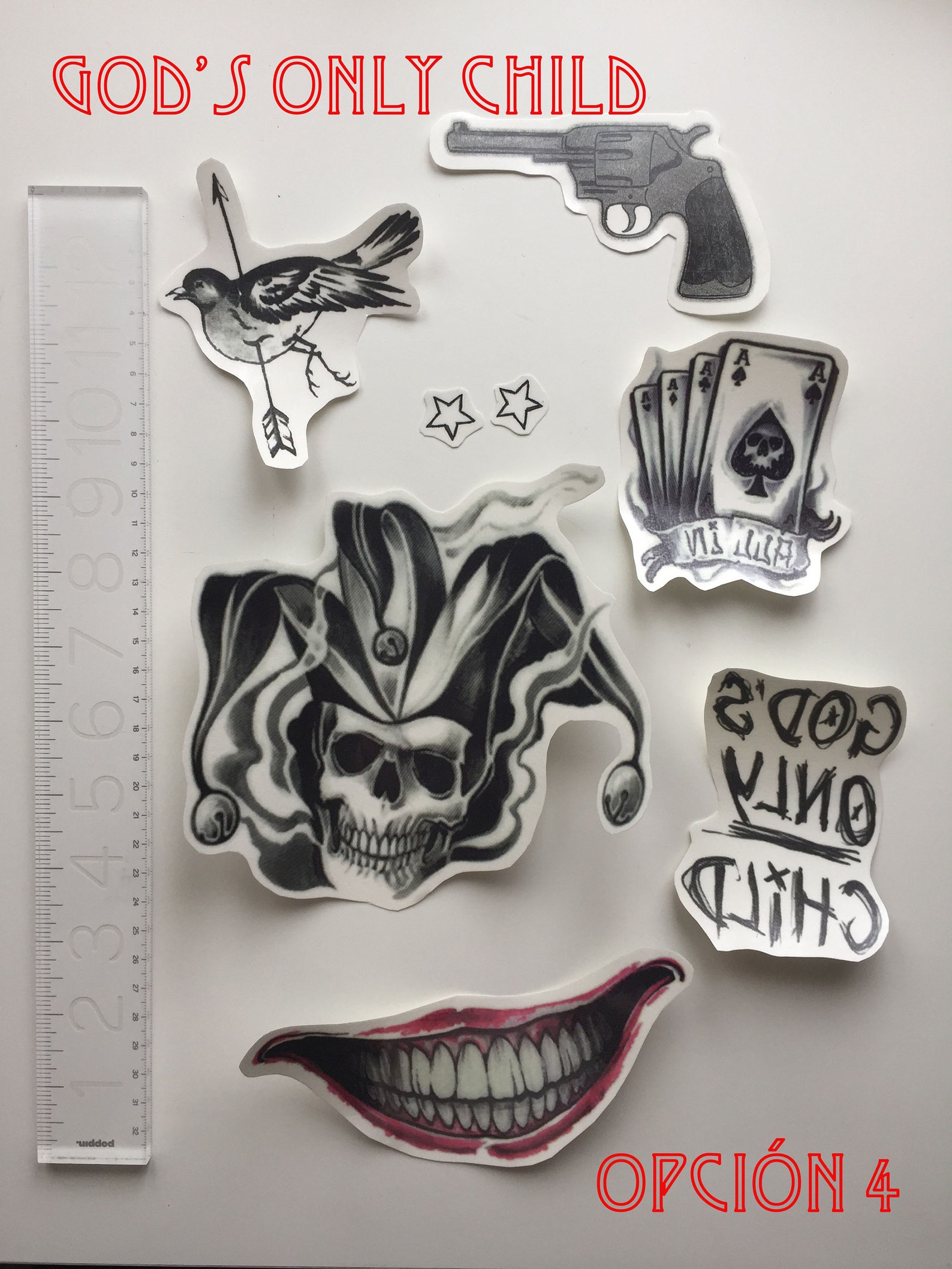 Joker Temporary Tattoos Set Suicide Squad for Cosplayers Etsy