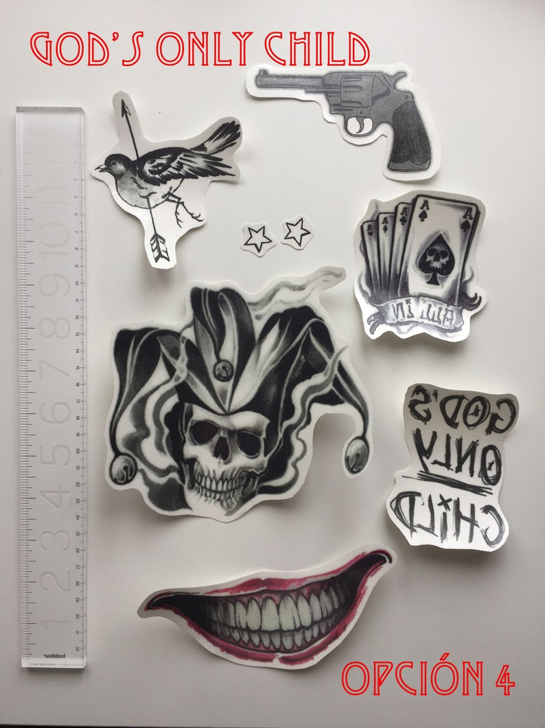 Joker Temporary Tattoos Set Suicide Squad for Cosplayers image 6